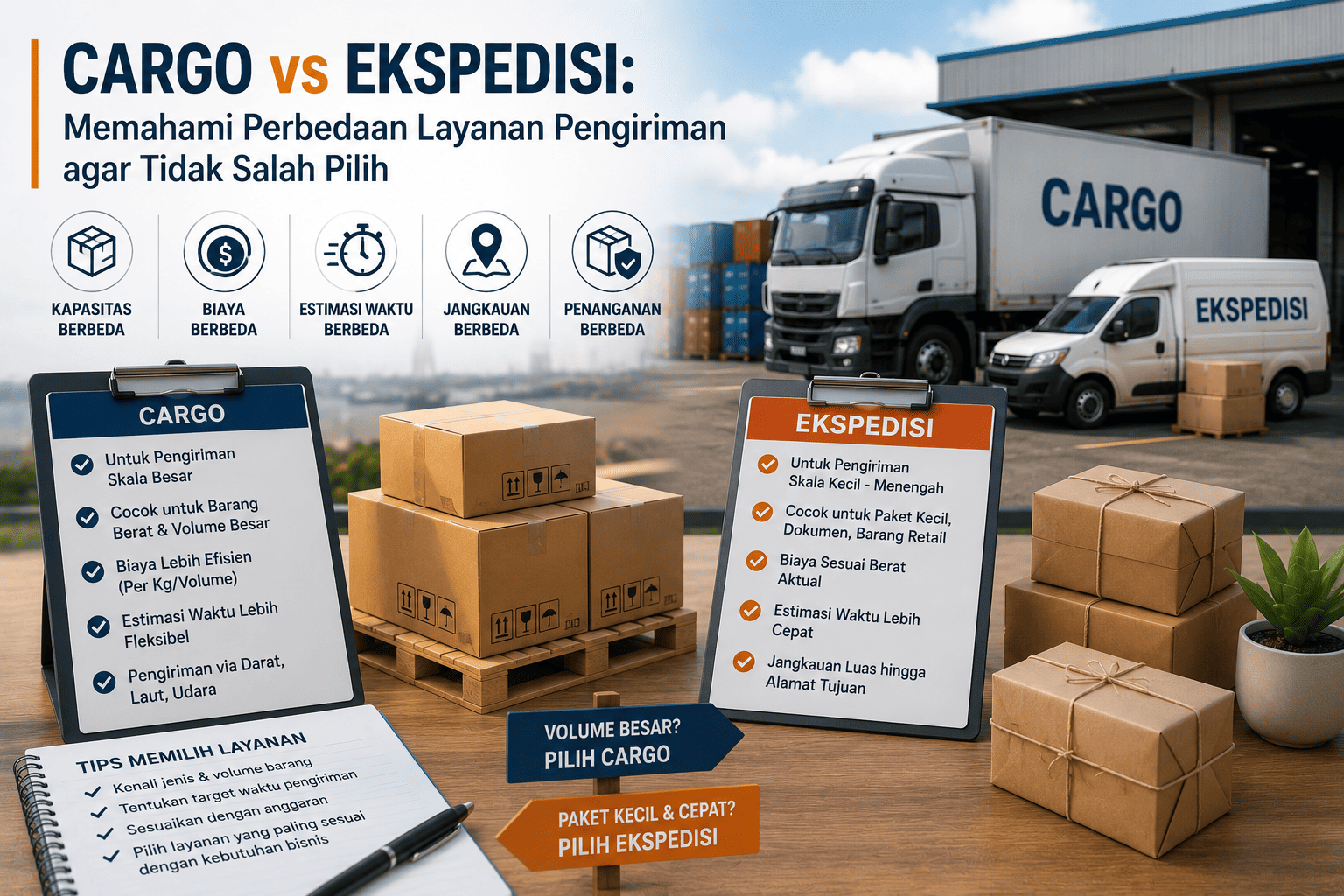 Cargo vs Ekspedisi: memahami perbedaan layanan pengiriman agar tidak salah pilih